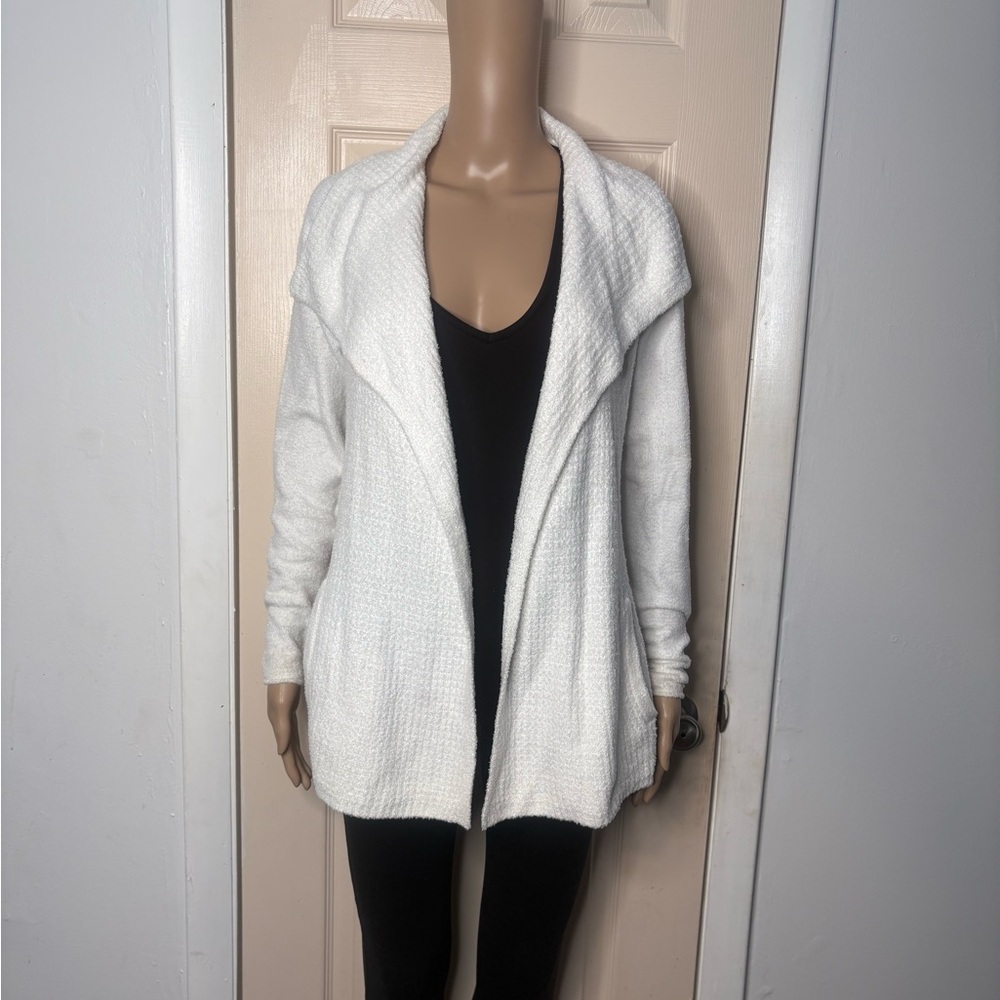 Barefoot Dreams Cream Open Front Cardigan